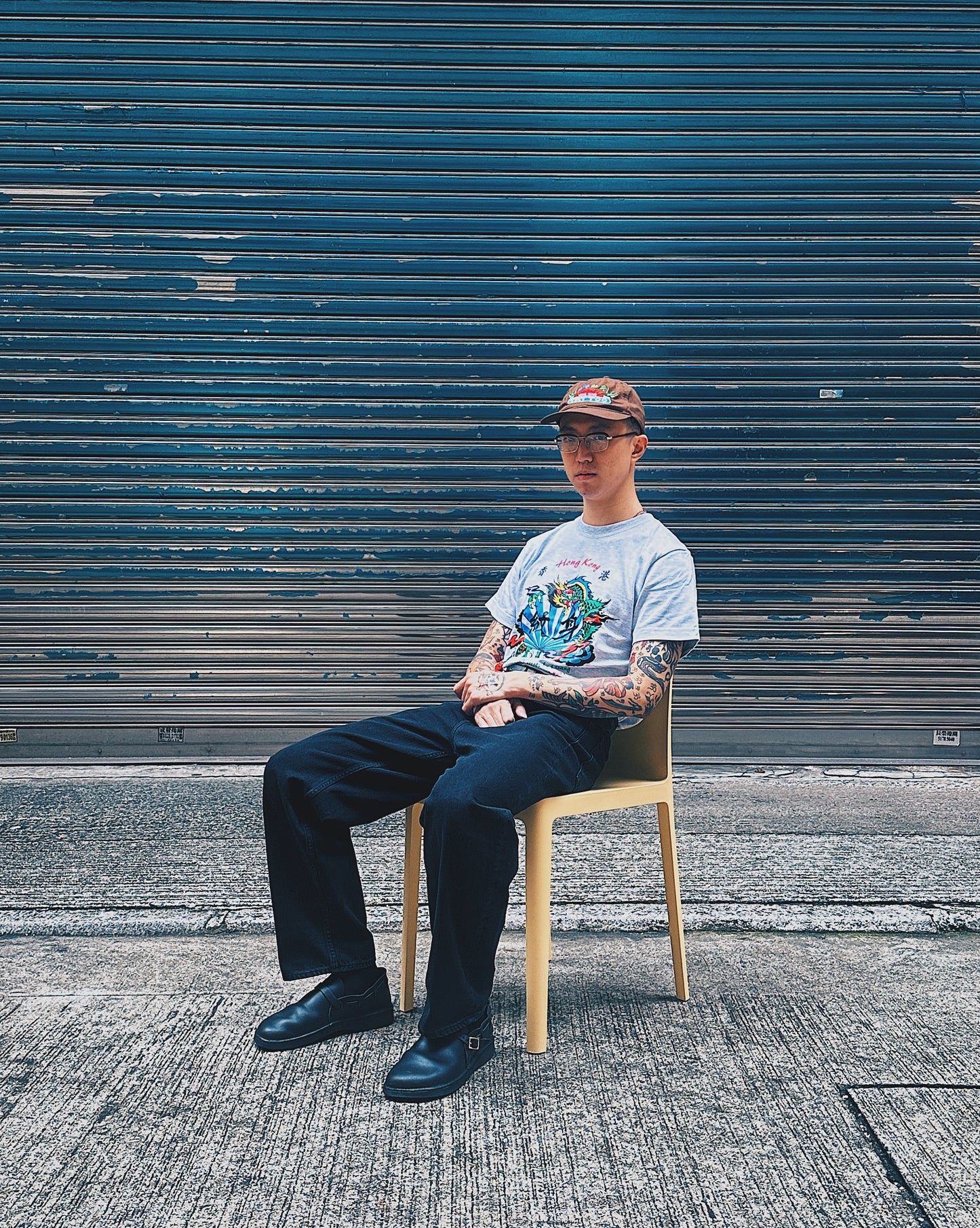 SLOTHING X JTSANGTATTOO TEE (GREEN DRAGON VER.)/ ASH GREY