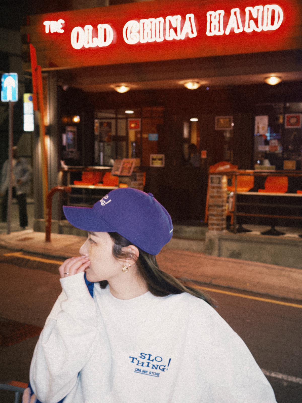 "Dot-com" Oversized Crewneck Sweater /Ash Grey