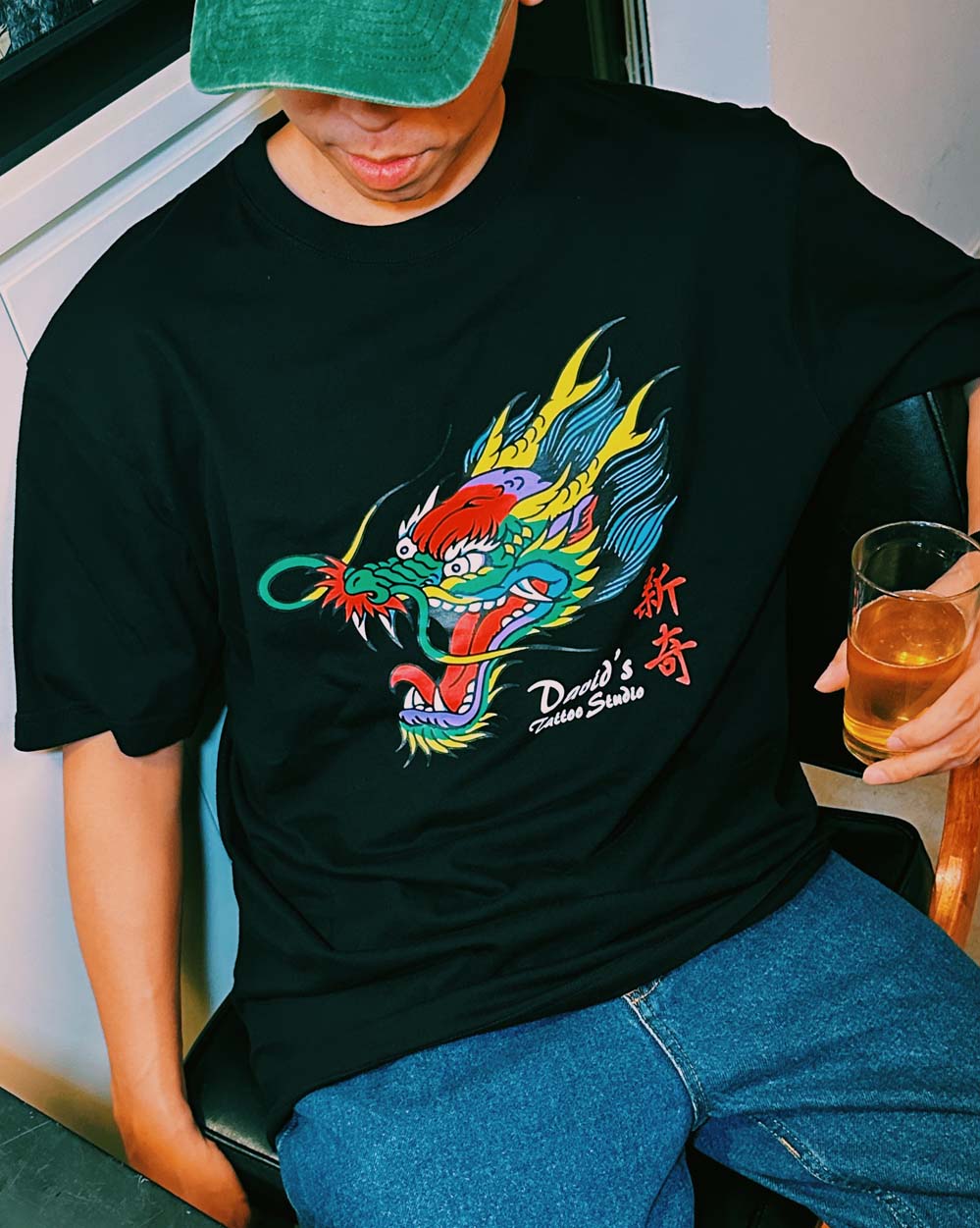 SLOTHING X 新奇紋身 Tee (Black)