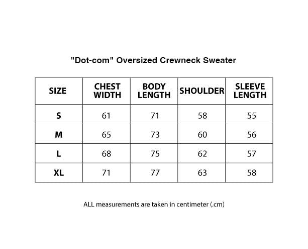 "Dot-com" Oversized Crewneck Sweater /Black