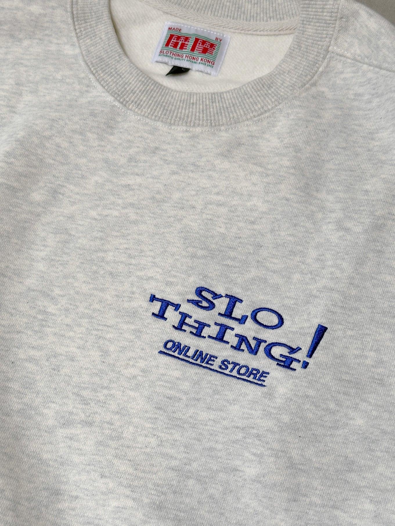 "Dot-com" Oversized Crewneck Sweater /Ash Grey