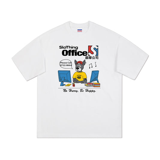 "OFFICE DOG" Tee / WHITE