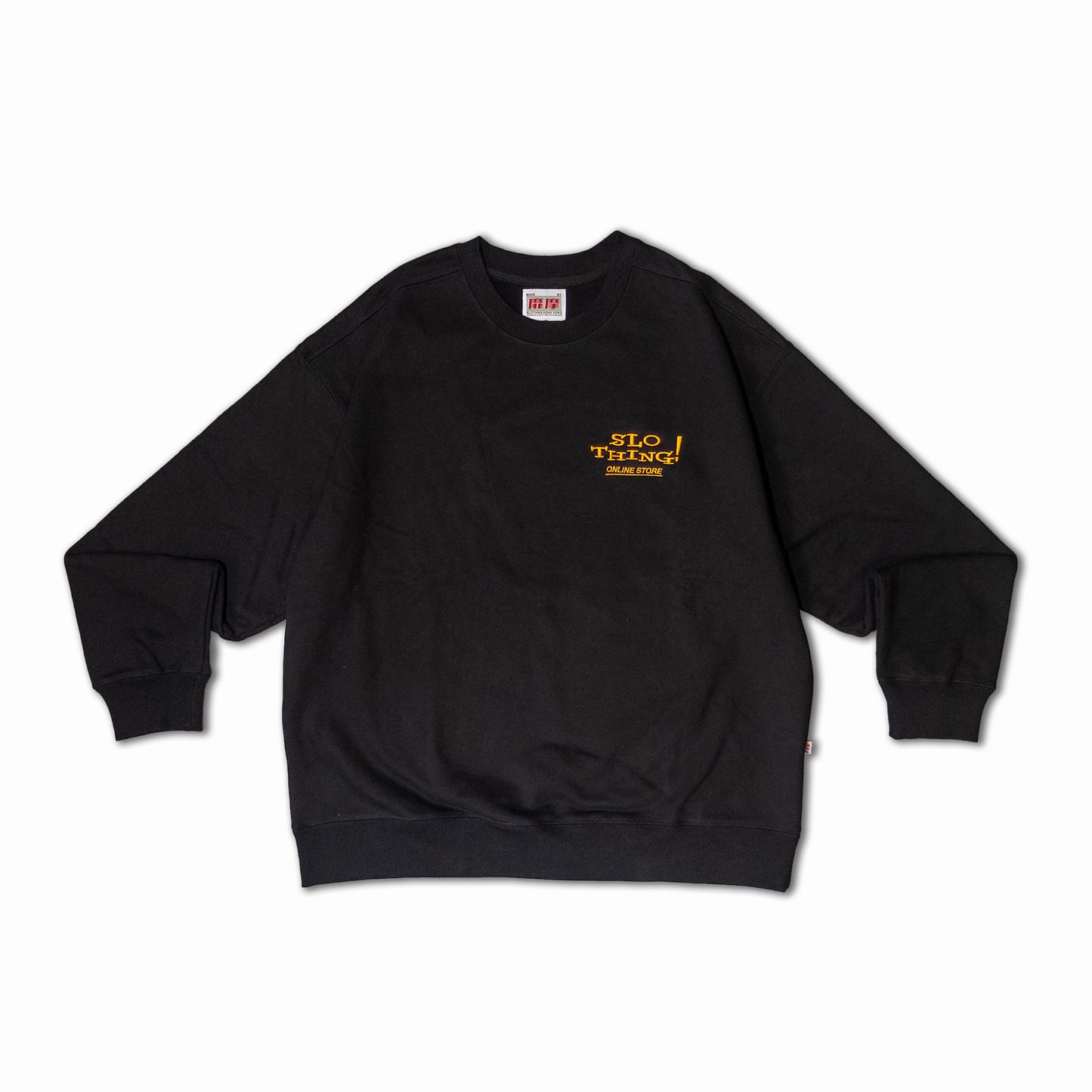 "Dot-com" Oversized Crewneck Sweater /Black