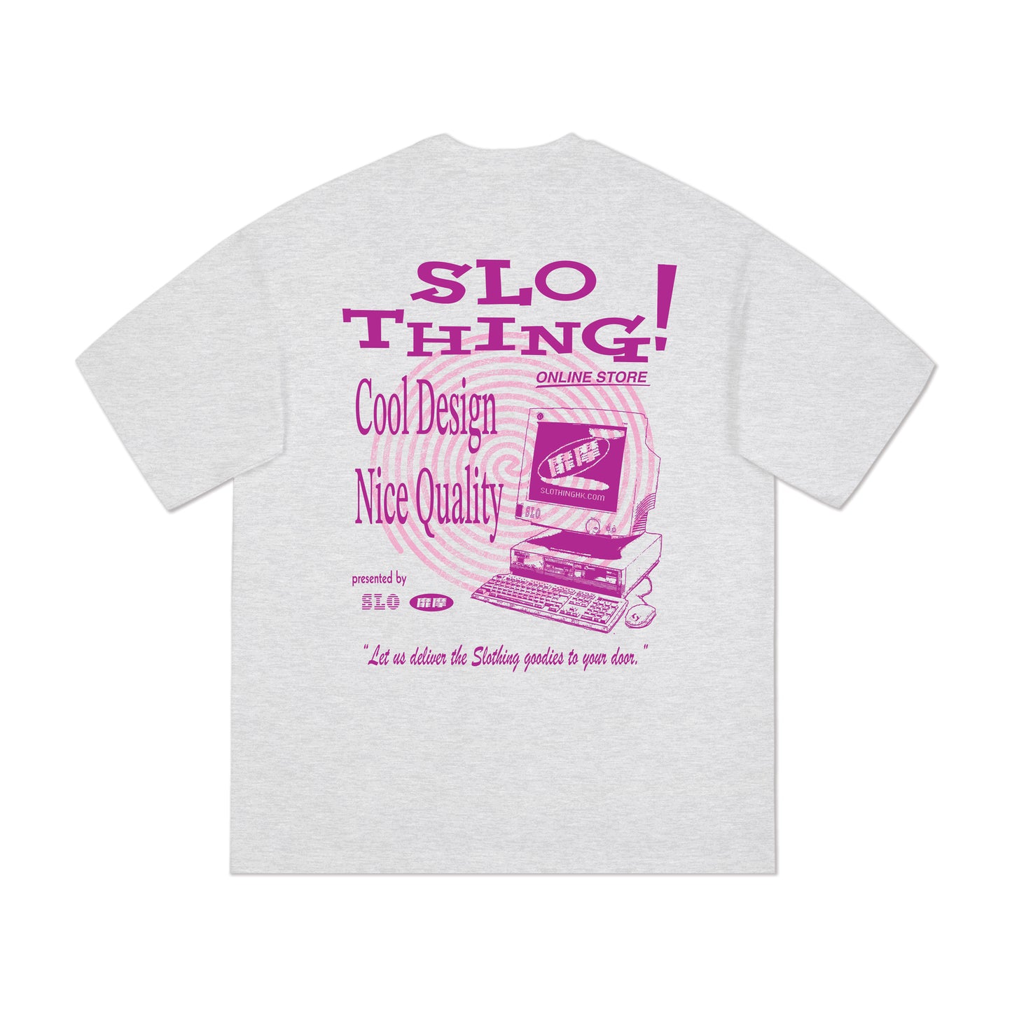 "Dot-com" Premium Tee /Ash Grey