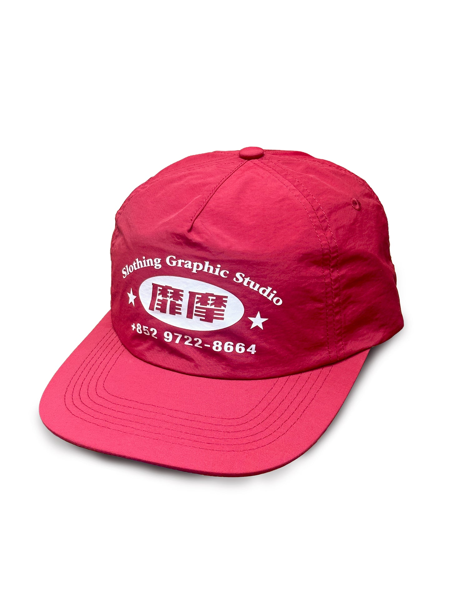 “TEL” Nylon 5 Panel Cap / RED